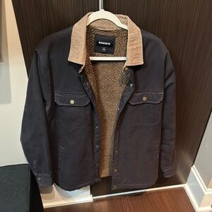 Bonobos Shearling Lined Canvas Trucker Jacket